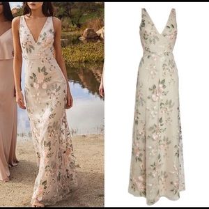 Romantic Jenny Yoo Tatum floral dress NWT Size 0